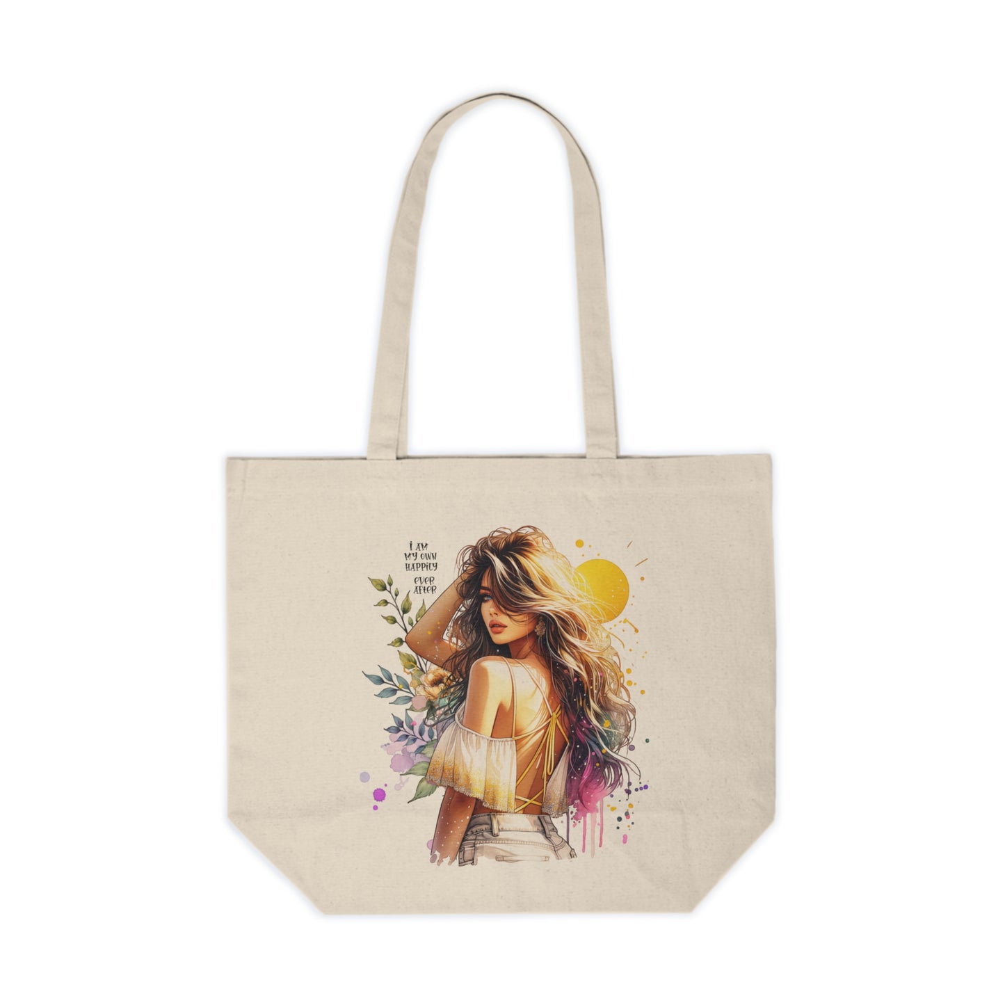 I Am My Own Happily Ever  After Stylish Canvas Shopping Tote - Perfect for Grocery, Beach Days, or Everyday Use, Eco-Friendly Tote Bag for Fashion Lovers