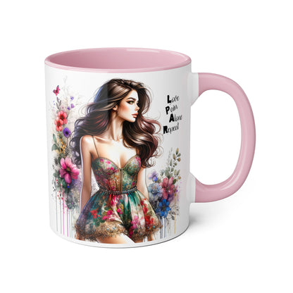Chic Floral Accent Mug | Inspirational Coffee Cup, Perfect Gift for Friends, Tea Lovers, Birthday, Encouragement, Appreciation