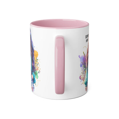 Colorful Dump Him Accent Mug, Inspirational Coffee Cup, Gift for Friends, Motivational Tea Mug, Fun Art Ceramic Cup