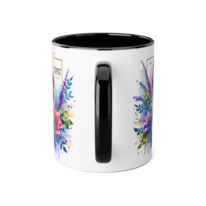 Straight Outta Divorced Humoristic Vibrant Floral Mug for Coffee Lovers, Straight Outta, Gift for Her, Inspirational Drinkware, Perfect for Birthdays, Celebrations