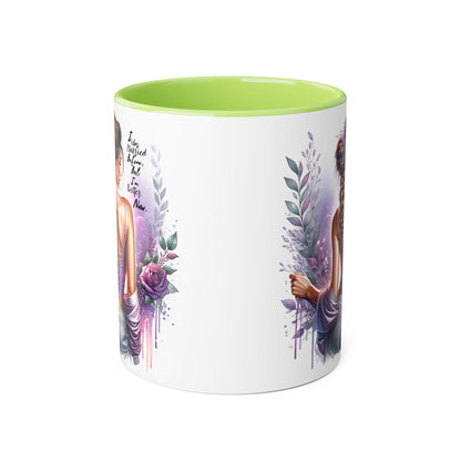 I Was Married Before But I'm Better Now Humoristic Elegant Art Mug, Inspirational Coffee Cup, Stylish Beverage Holder, Gift for Her, Floral Decor
