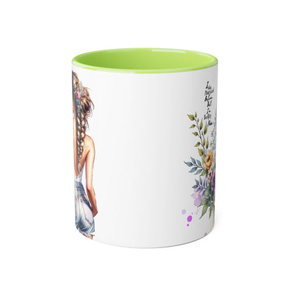 I Was Married Before But I'm Better Now Elegant Floral Accent Mug, Perfect Gift for Tea Lovers, Inspirational Coffee Cup for Her, Unique Home Decor, Sister's Birthday Gift