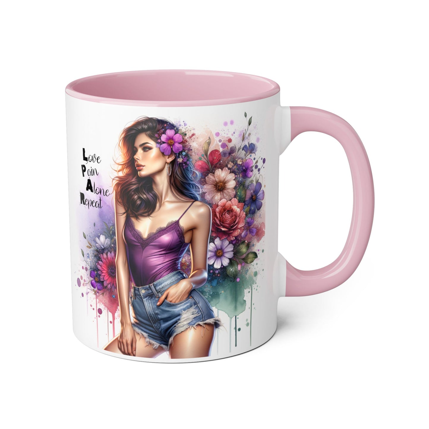 Floral Design Mug, Artistic Coffee Cup, Unique Gift, Vibrant Home Decor, Inspirational Drinkware, Birthday Present