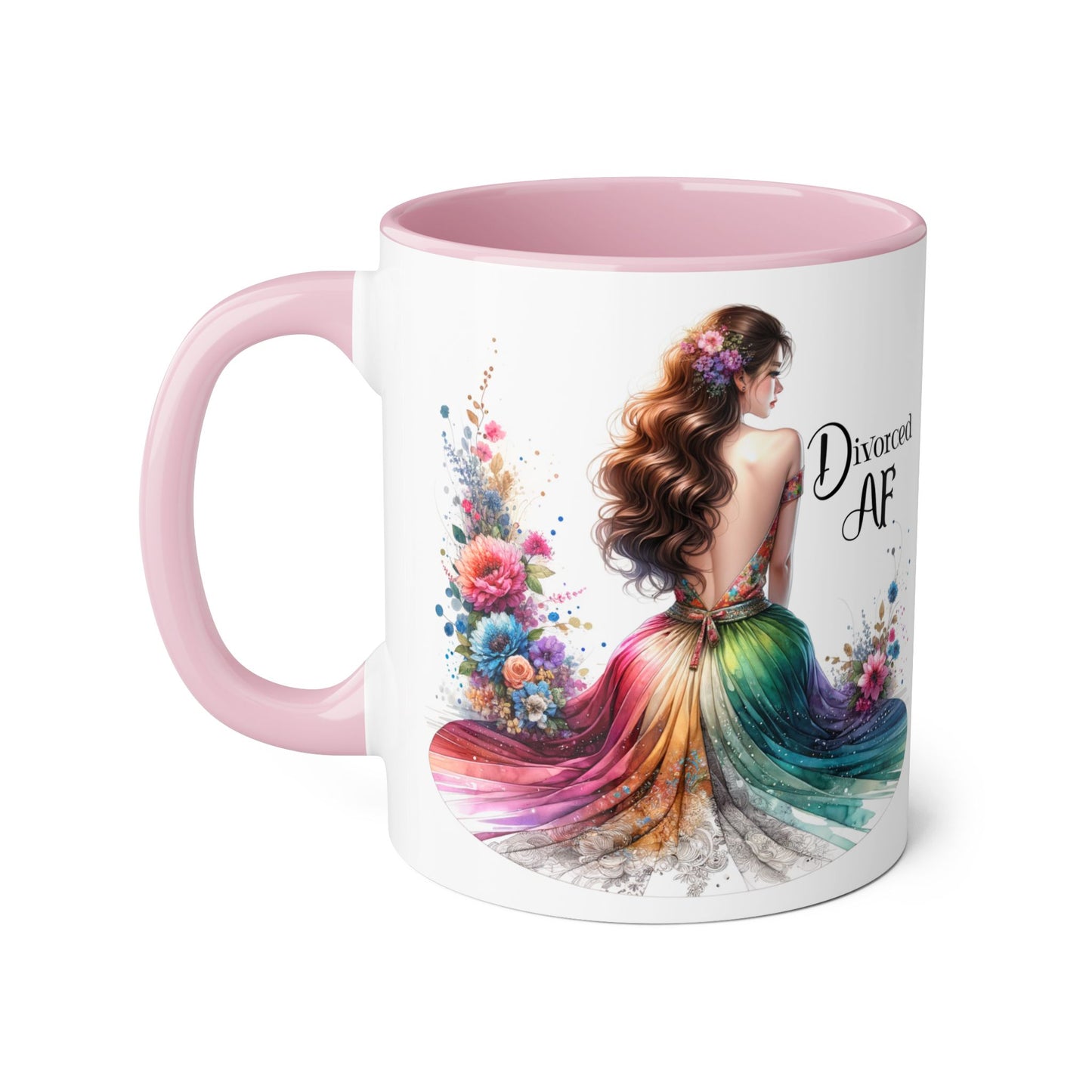 Divorce Celebration Mug, Colorful Accent Coffee Cup, Perfect Gift for Newly Divorced, Self-Care, Encouragement, Unique Coffee Lover Gift