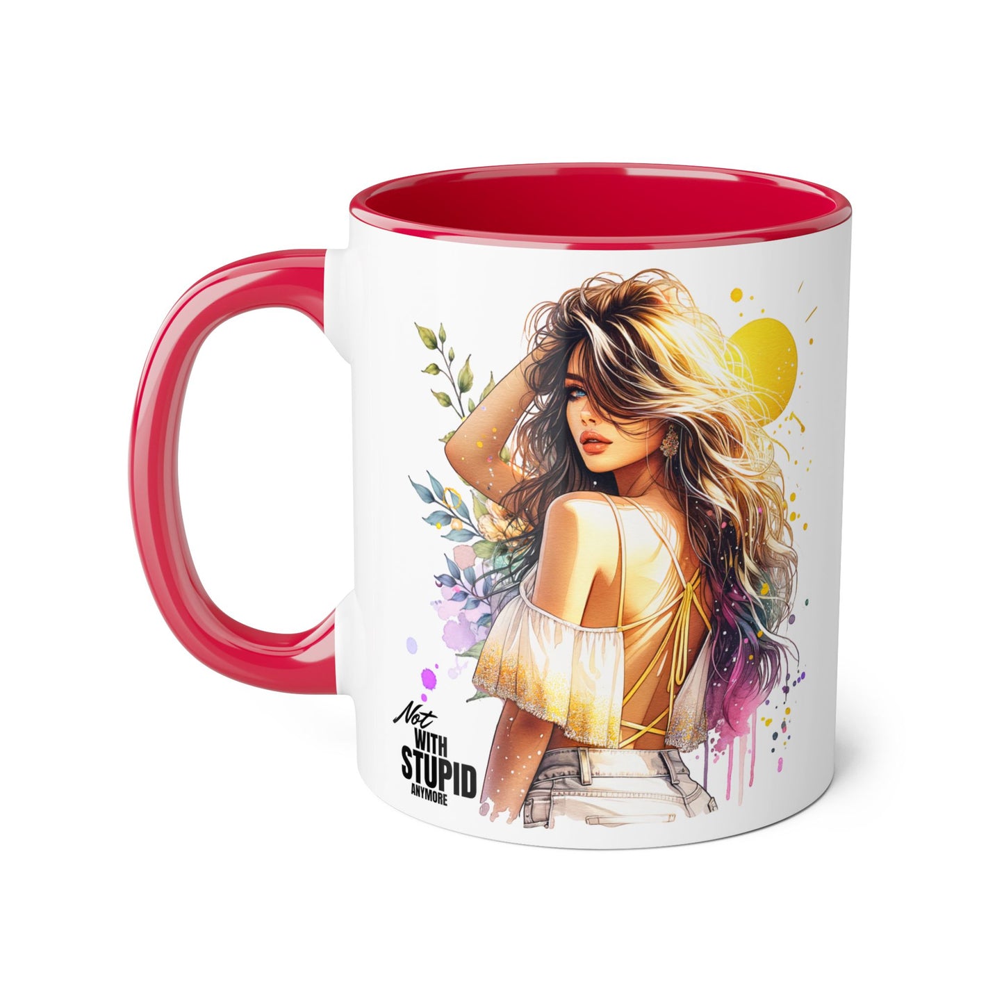 Mug - Not With Stupid Anymore Humoristic 11oz Accent Mug