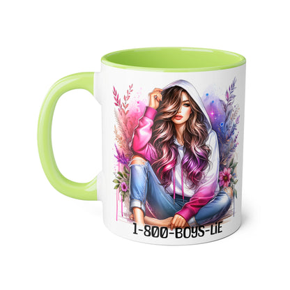 Stylish Accent Mug, 1-800-BOYS-DIE, Trendy Gift for Coffee Lovers, Aesthetic Drinkware for Home/Office, Perfect for Birthdays and [...]