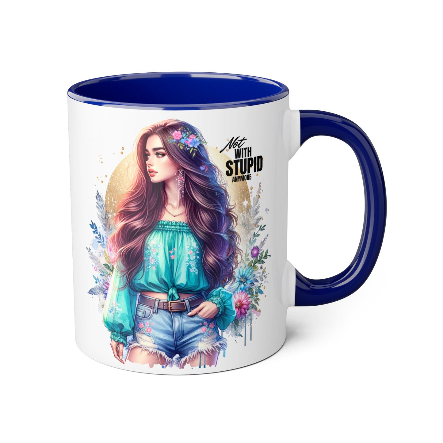 Mug - Not With Stupid Anymore Humoristic 11oz Accent Mug