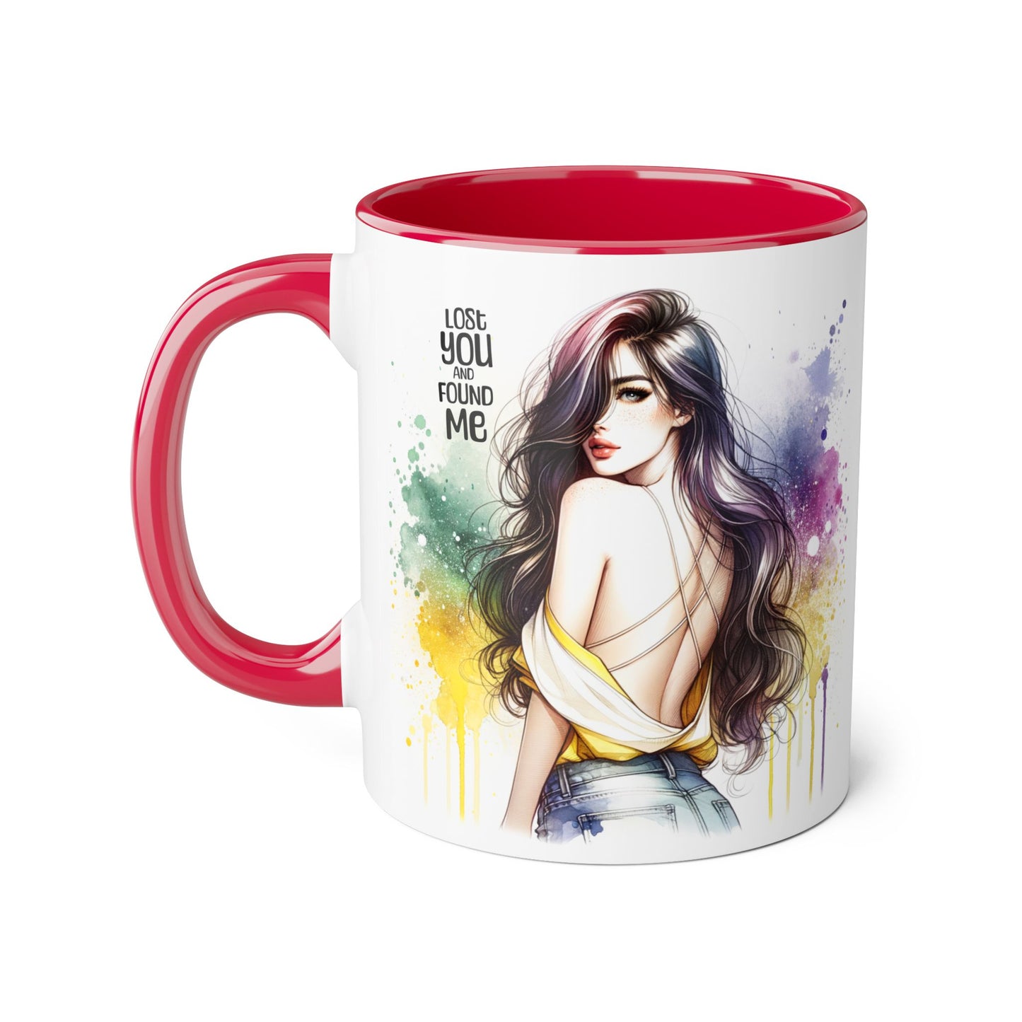 Lost You and Found Me Artistic Accent Mugs | Colorful Watercolor Portraits | Inspirational Coffee Cup | Perfect Gift for Coffee Lovers, Art Enthusiasts, [...]