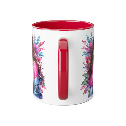 1-800-BOYS-LIE Chic Floral Accent Mug - Perfect Gift for Tea Lovers, Stylish Drinkware, Coffee Cup for Her, Women's Empowerment Decor, Trendy Floral Mug