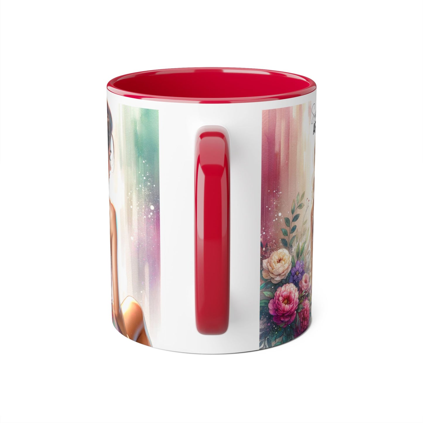 Elegant Floral Accent Mug - Perfect for Coffee Lovers, Gift for Her, Tea Time, Home Decor, Birthdays or Celebrations