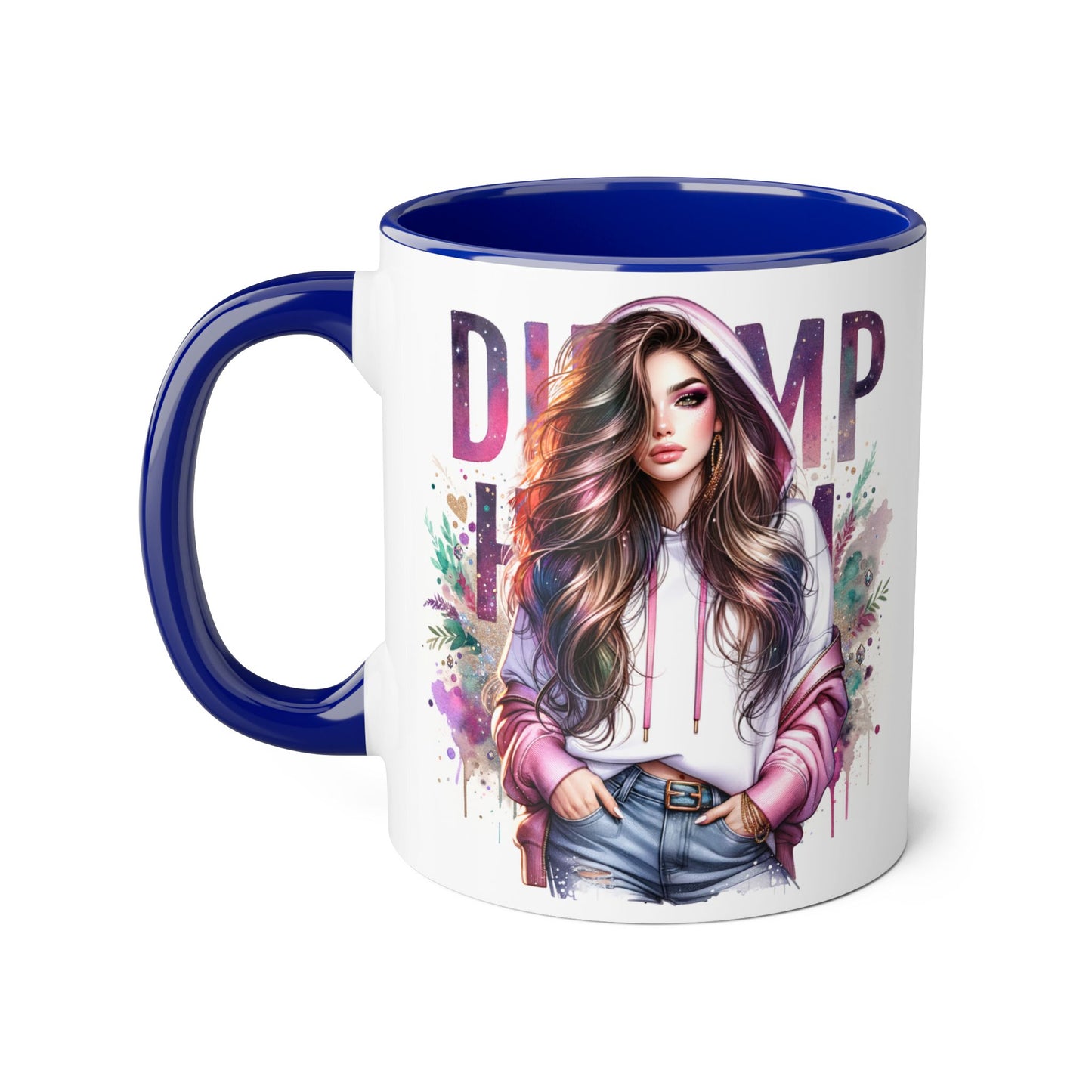 Colorful Dump Hair Mug | Trendy Coffee Cup, Unique Gift for Her, Inspirational Art, Fun Drinkware, Coffee Lovers