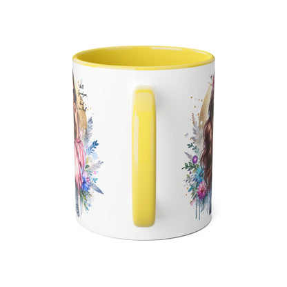 I Hold Grudges, I'll Heal in Hell Stylish Accent Mug, Floral Coffee Cup, Gift for Her, Tea Time Essentials, Boho Chic Mug, Perfect for Birthdays, Casual Everyday Use