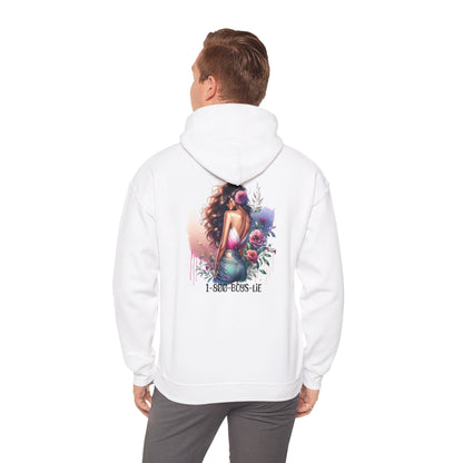 1-800-Boys-Lie Beautiful Floral Mermaid Hoodie - Unisex Heavy Blend™, Perfect for Cozy Days, Gifts, Beach Lovers, Everyday Wear