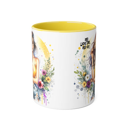 It's Not Me, It's You Humoristic Vibrant Floral Accent Mug, 11oz Coffee Cup, Mother's Day Gift, Boho Chic, Cozy Home Decor, Artist Designed Drinkware