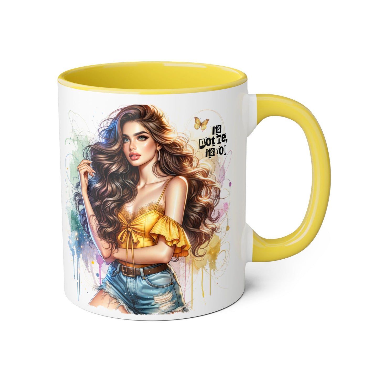 It's Not Me, It's You Humoristic Vibrant Accent Mug with Artistic Design, Perfect Gift for Coffee Lovers, Unique Home Decor, Personalized Beverage Cup, Cute Tea Mug