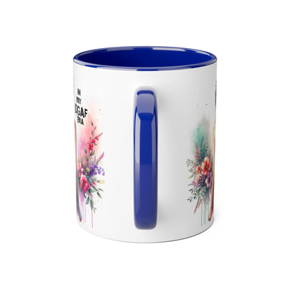 Bold IDGAF Era Accent Mug, Coffee Cup for Strong Women, Gift for Her, Floral Art Mug, Motivational Drinkware