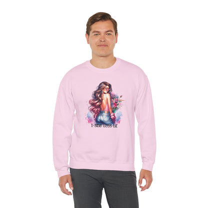 1-800-Boys-Lie Stylish Floral Graphic Sweatshirt, Cozy Crewneck Sweatshirt for Women, Gift for Her, Casual Fashion Top, Spring Wardrobe Essential