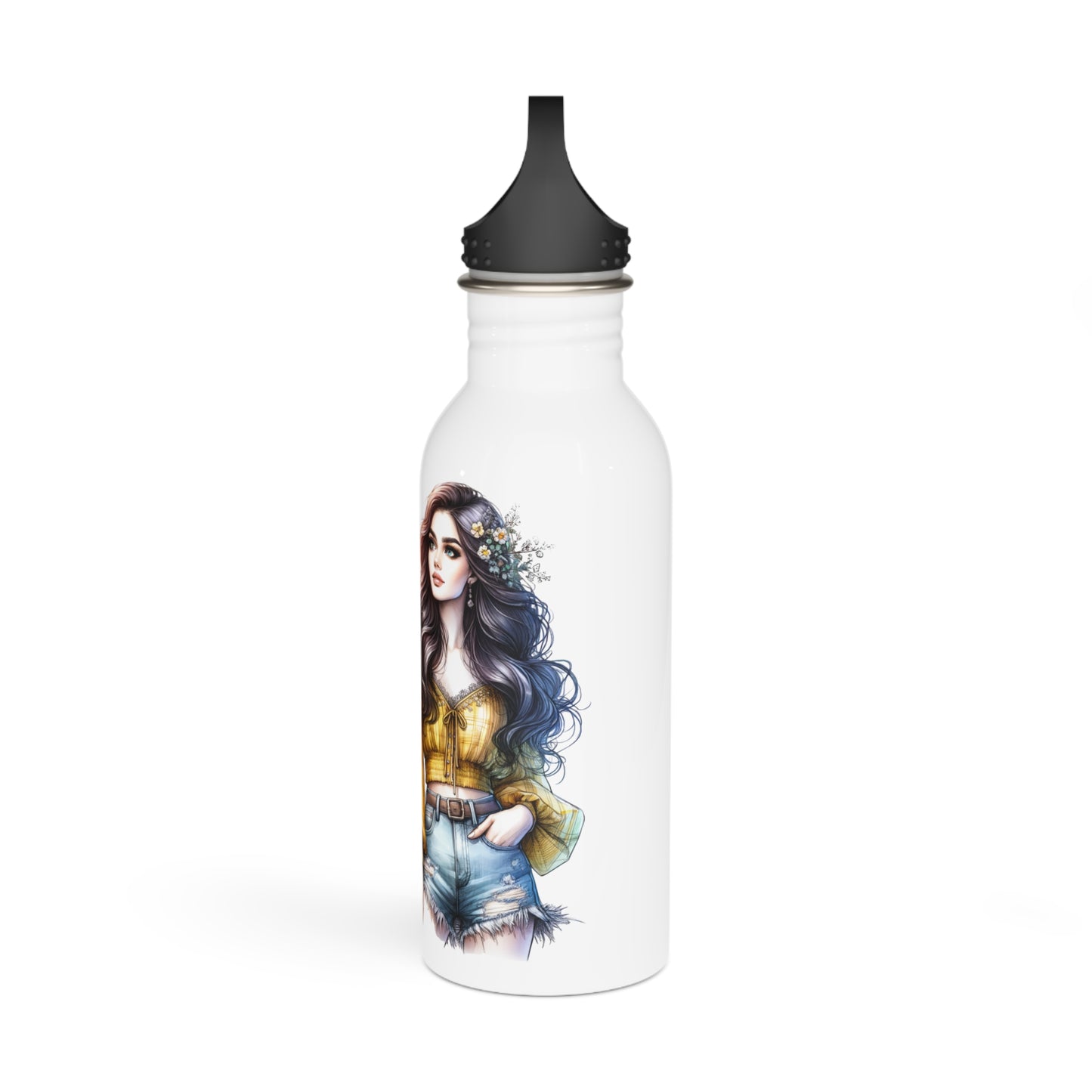 I Don't Make Mistakes, I Date Them Floral Stainless Steel Water Bottle - Stylish Hydration, Eco-Friendly Gift, Outdoor Adventure, Motivational Quotes, Floral Design