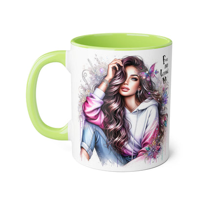 Bohemian Accent Mug - Free and Loving Me, Coffee Lover Gift, Artistic Drinkware, Unique Home Decor, Inspirational Mug