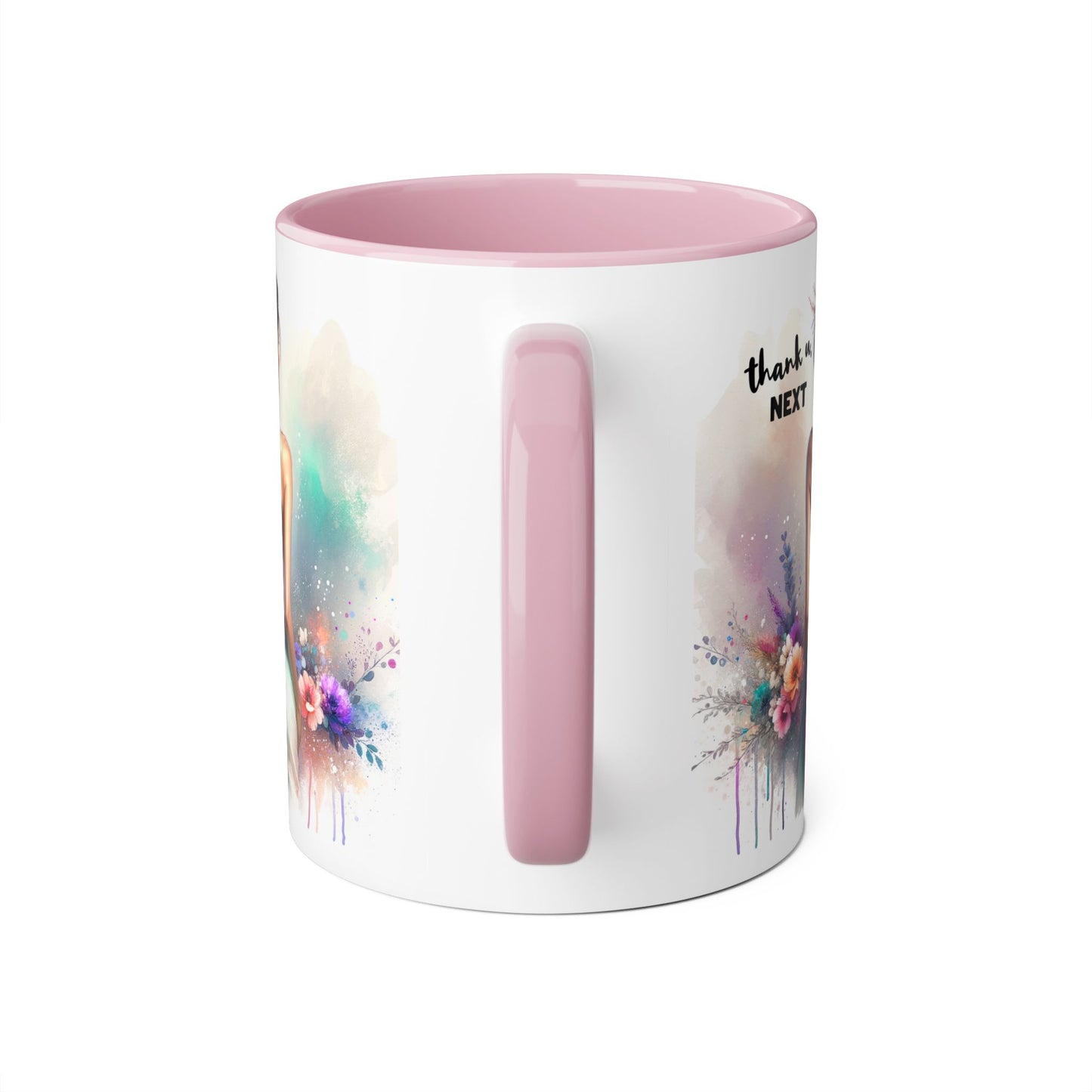 Thank U, Next Floral Thank You Accent Mug, Colorful Coffee Cup for Gifts, Inspirational Drinkware for Friends, Birthday, Teacher Appreciation, [...]