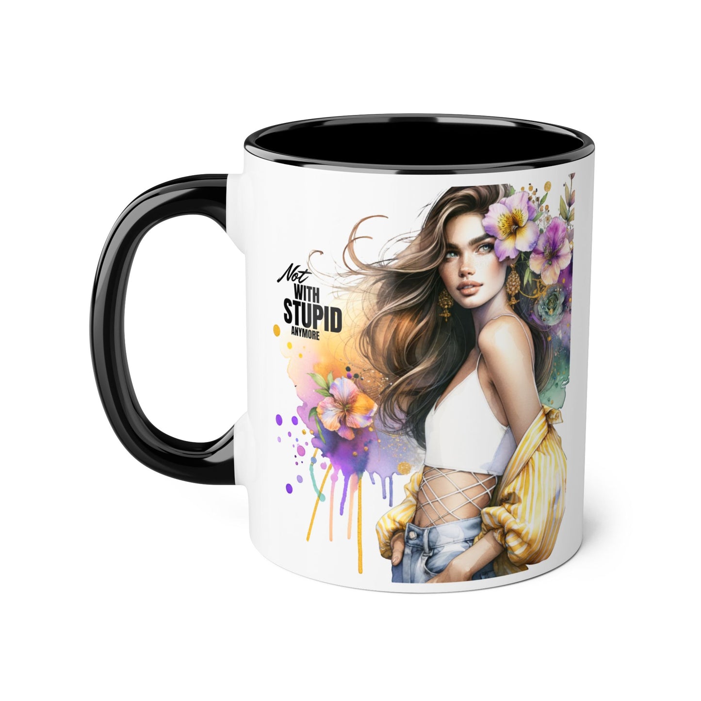Mug - Not With Stupid Anymore Humoristic 11oz Accent Mug