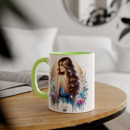 Single AF Gorgeous Floral Accent Mug, Perfect for Coffee Lovers, Unique Gift for Her, Boho Aesthetic, Personalized Tea Mug, Great for Birthdays