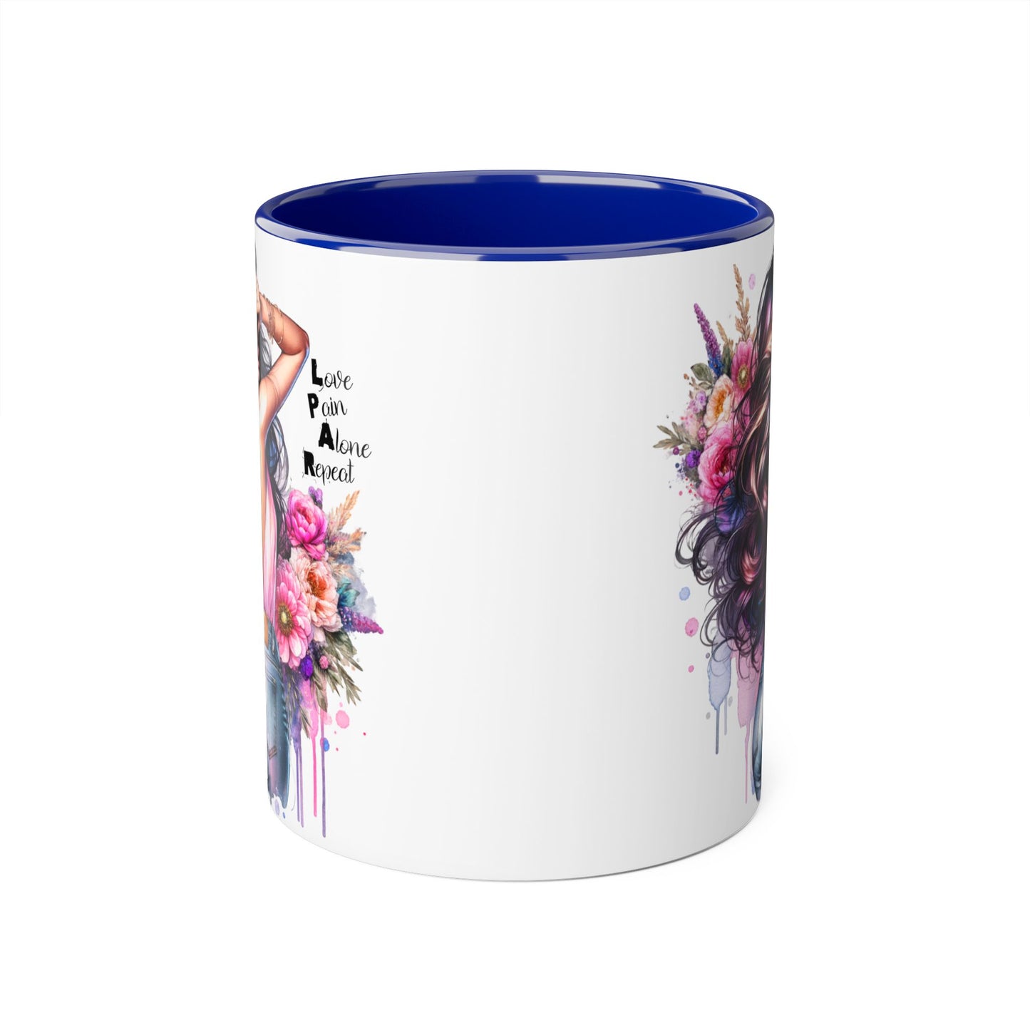 Beautiful Floral Accent Mug, Inspirational Gift, Coffee Cup, Art Mug for Her, Birthday, Mother's Day, Home Decor, Lover's Gift