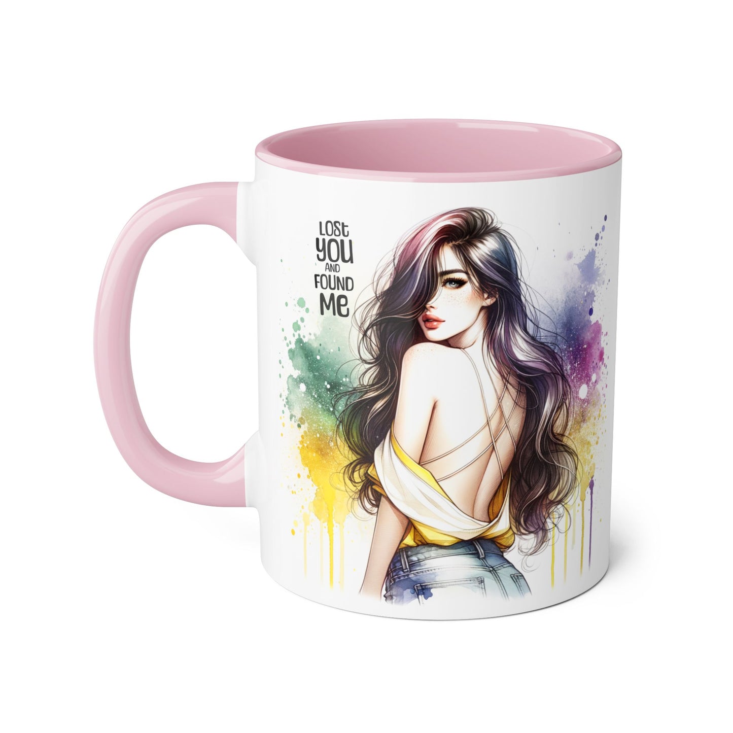 Lost You and Found Me Artistic Accent Mugs | Colorful Watercolor Portraits | Inspirational Coffee Cup | Perfect Gift for Coffee Lovers, Art Enthusiasts, [...]