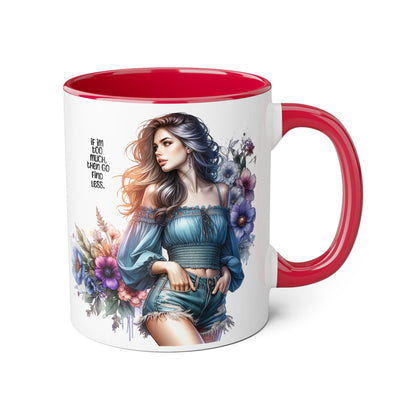Floral Art Accent Mug, Inspirational Coffee Cup, Gift for Her, Flower Design Mug, Motivational Tea Mug, Unique Housewarming Gift