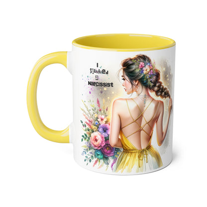 Floral Inspirational Mug, Gift for Friends, Self-Love Motivational Coffee Cup, Women's Empowerment, Birthday Present