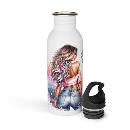 Stylish Motivational Stainless Steel Water Bottle - "I Am My Own Happily Ever After "