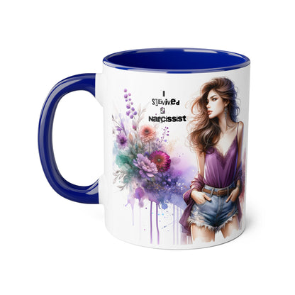 Stylish Quote Mug, Fashion Lover Gift, Narcissist Coffee Cup, Floral Design Mug, Unique Drinkware for Her