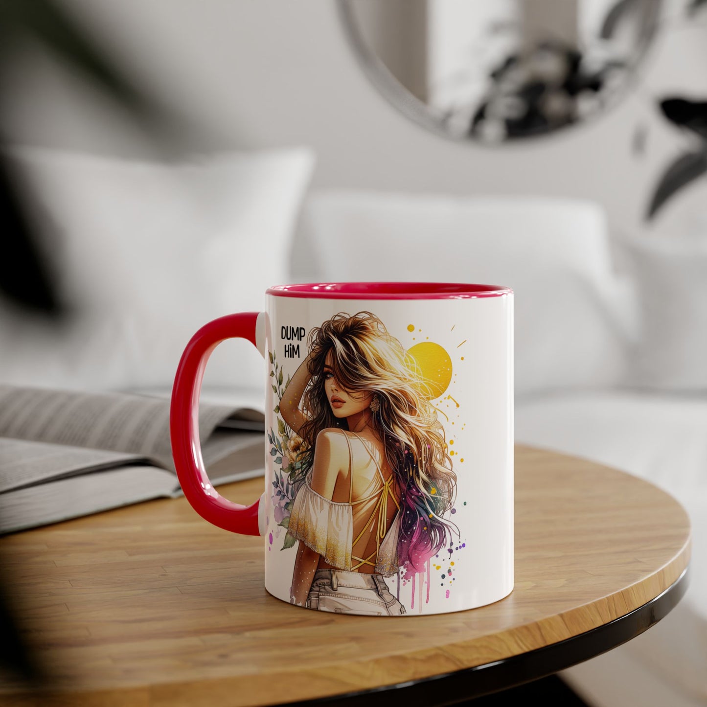 Empowerment Accent Mugs, 11oz - Inspirational Coffee Cup for Strong Women, Self-Love Gift, Motivational Mug