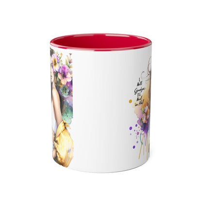 I Hold Grudges, I'll Heal in Hell  Humoristic Elegant Floral Accent Mugs for Coffee Lovers, Inspirational Gift, Home Decor, Unique Art, Perfect for Birthdays, Mother’s Day