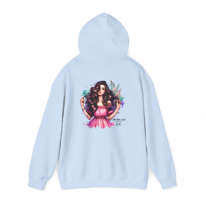 I'm Too Cute For My Ex Colorful Artistic Hooded Sweatshirt, Trendy Unisex Hoodie, Gift for Art Lovers, Cozy Fashion, Casual Streetwear