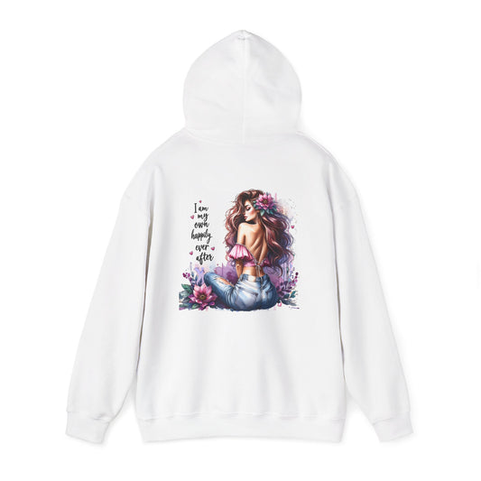 Floral Boho Unisex Hooded Sweatshirt - "I Am My Own Happily Ever After "