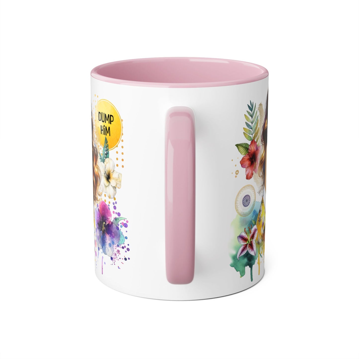 Colorful Inspirational Accent Mugs | Perfect Gift for Self-Love, Friendship, or Breakup Support