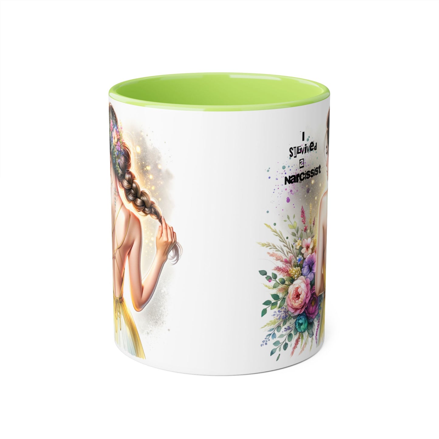 Floral Inspirational Mug, Gift for Friends, Self-Love Motivational Coffee Cup, Women's Empowerment, Birthday Present