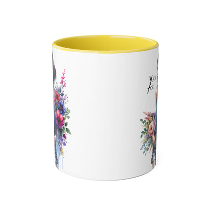 Yuck Fou Floral Art Accent Mug | Stylish Gift for Coffee Lovers, Housewarming, Birthdays, Creative Decor