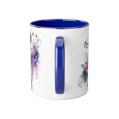 I Choose Me Floral Art Accent Mug, Inspirational Coffee Cup, Gifts for Her, Home Decor, Birthday Present, Self-Care Reminder