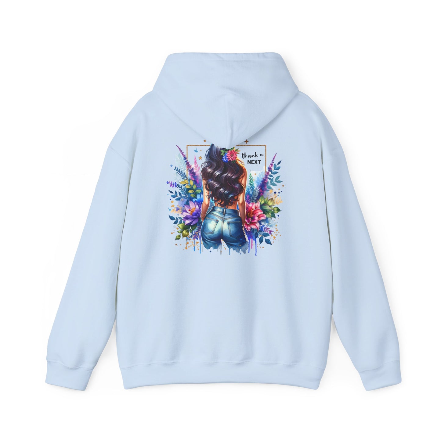 Thank U, Next Colorful Artistic Hooded Sweatshirt for Creative Souls, Stylish Gift for Art Lovers, Cozy Casual Wear, Unique Sweatshirt, Vibrant Hoodie