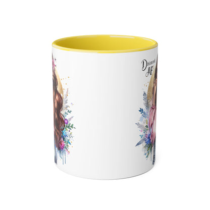 Empowered Diva Mug-Divorced AF, 11oz - Dreamy Floral Design, Perfect Gift for Divorced Friends, Birthday, Self-Care, Coffee Lovers