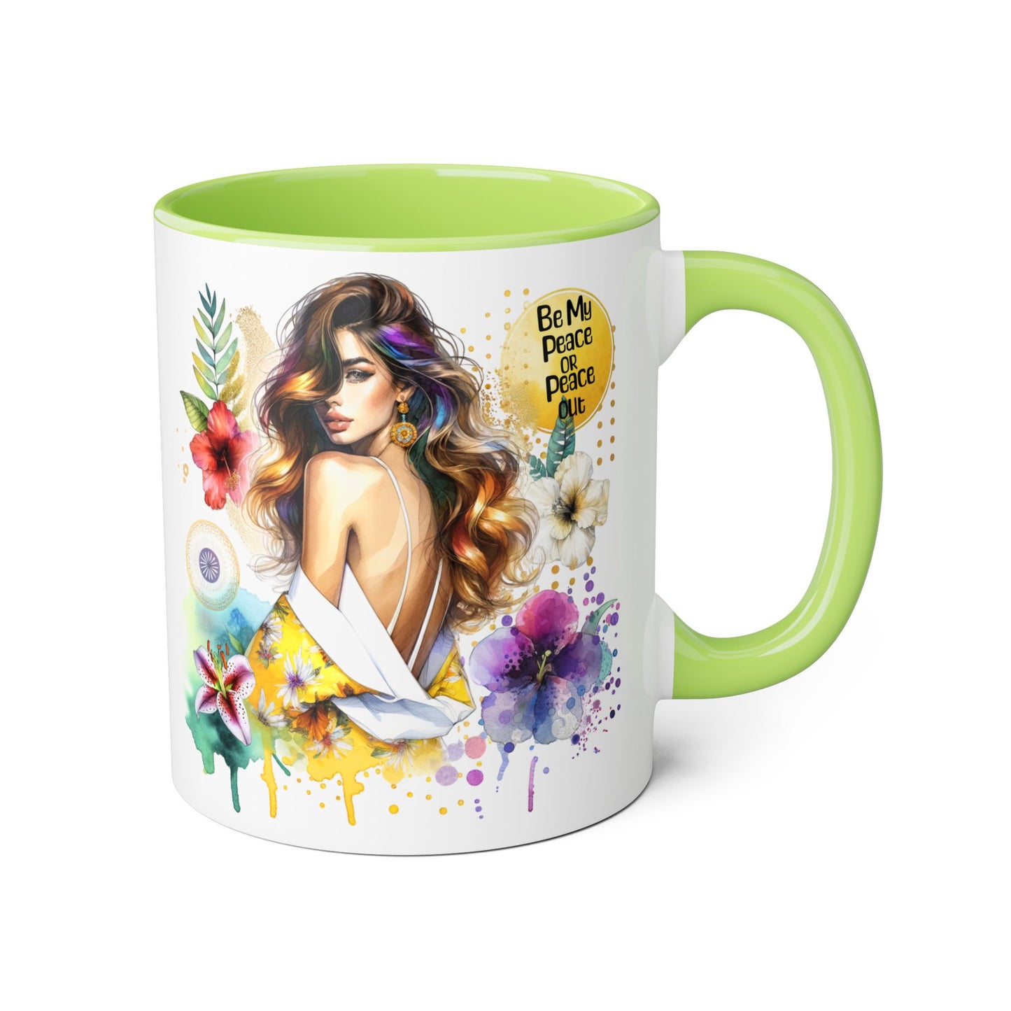 Mug - Be My Peace or Peace Out Accent Mug 11oz