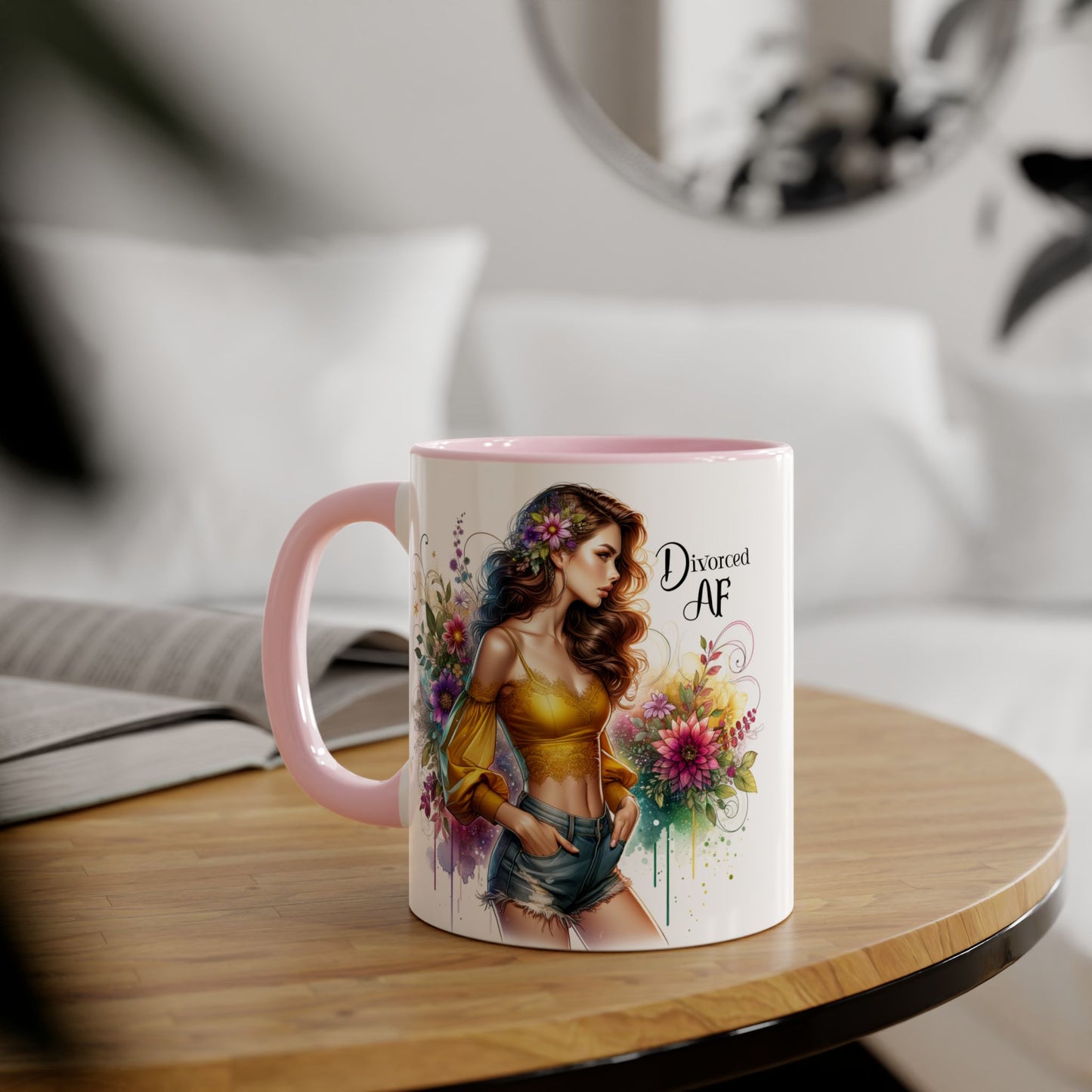 Divorce Celebration Mug | Unique Gift for Divorced Women | Affirmation Coffee Cup | Floral Design | Self-Love Reminder | Funny Divorce Gift