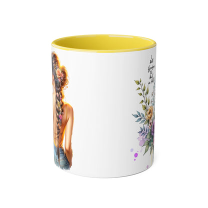 I Hold Grudges, I'll Heal in Hell  Humoristic Floral Inspirational Mug, Gift for Her, Coffee Cup, Boho Home Decor, Self-Care Reminder, Unique Tea Mug, Birthday Gift Idea