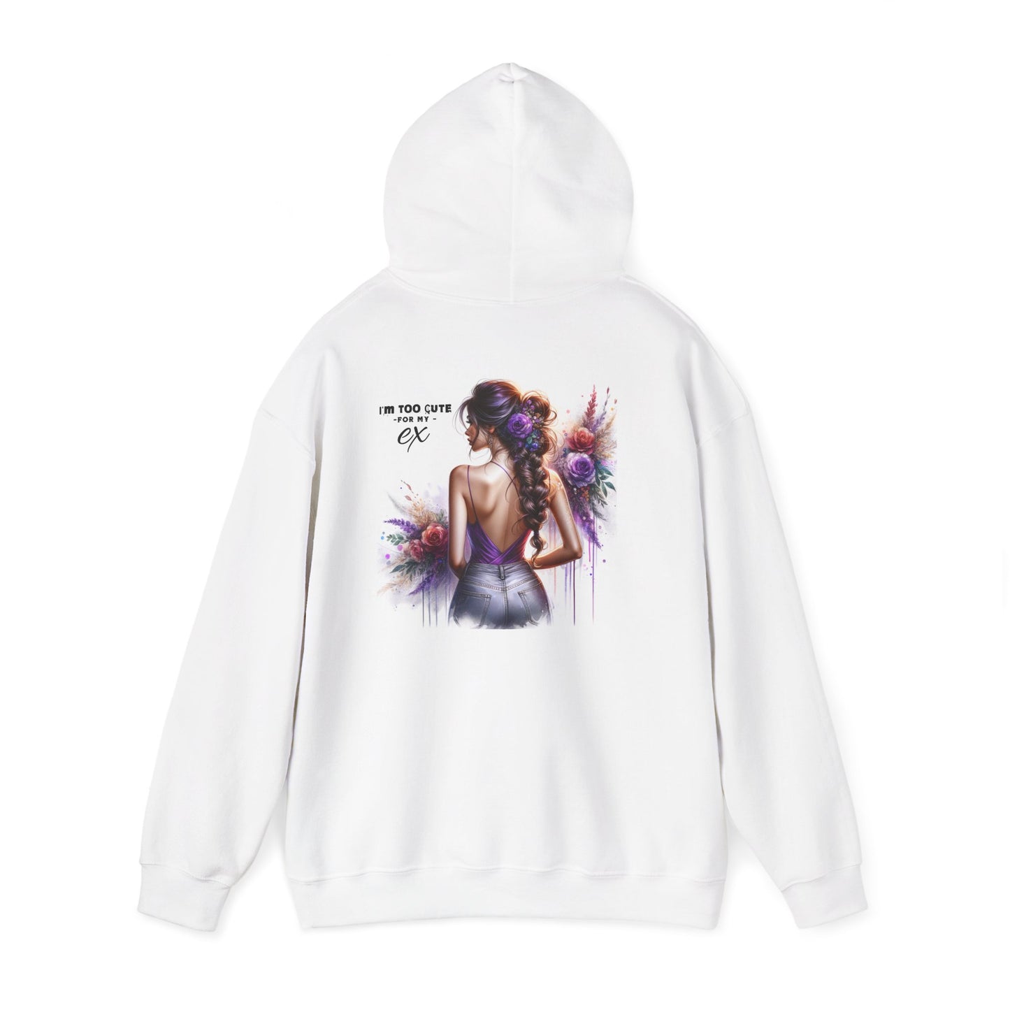I'm Too Cute For My Ex Artistic Unisex Hoodie with Floral Design, Cozy Streetwear, Perfect Gift for Her, Casual Style for Warmth, Ideal for Everyday Wear, [...]