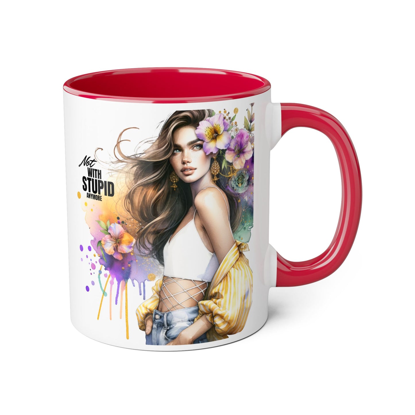 Mug - Not With Stupid Anymore Humoristic 11oz Accent Mug