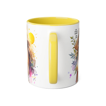 Inspirational Floral Accent Mug - "I Am My Own Happily Ever After " - 11oz
