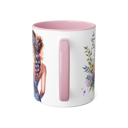 I Hold Grudges, I'll Heal in Hell  Humoristic Floral Inspirational Accent Mug, 11oz Coffee Cup, Gift for Her, Home Office Decor, Mother's Day, Personalized Drinkware