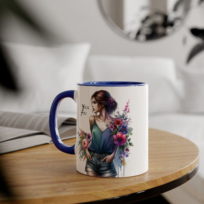 Yuck Fou Floral Art Accent Mug | Stylish Gift for Coffee Lovers, Housewarming, Birthdays, Creative Decor